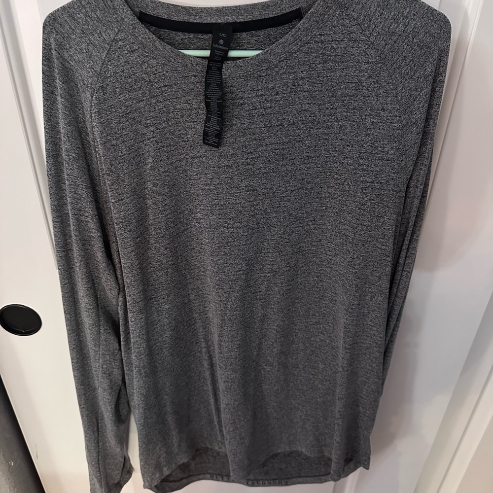 Lululemon Men's Gray Long Sleeve Shirt Size L